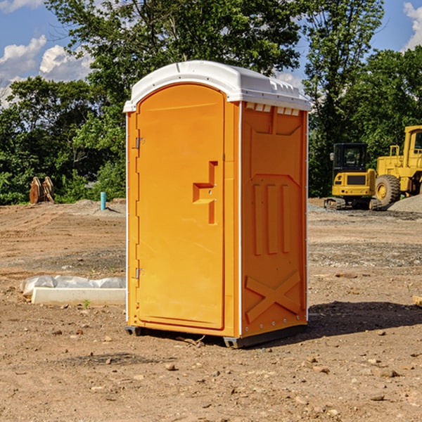 can i customize the exterior of the porta potties with my event logo or branding in Denmark Iowa